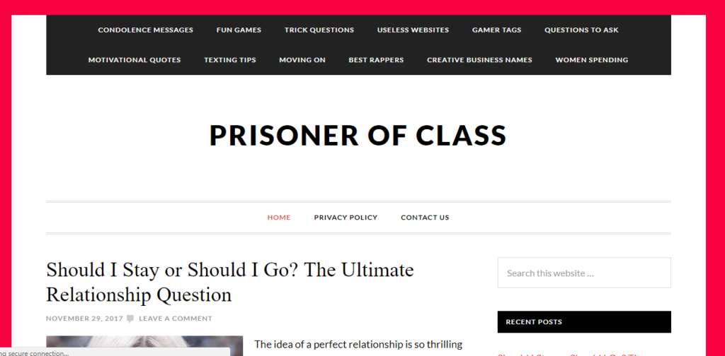 Prisonerofclass Homepage